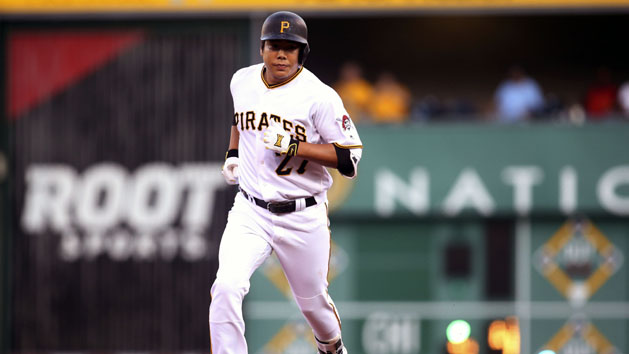 Jun 24, 2016; Pittsburgh, PA, USA; Pittsburgh Pirates third baseman Jung Ho Kang (27) circles the bases on a solo home run against the Los Angeles Dodgers during the third inning at PNC Park. Photo Credit: Charles LeClaire-USA TODAY Sports