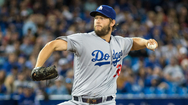 May 7, 2016; Toronto, Ontario, CAN; Los Angeles Dodgers starting pitcher Clayton Kershaw (22) throws the ball against the Toronto Blue Jays during the first inning at Rogers Centre. Mandatory Credit: Kevin Sousa-USA TODAY Sports