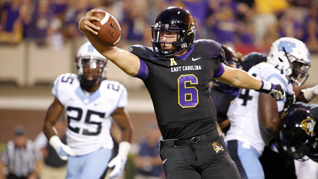 East Carolina transfer Kurt Benkert is Virginia's new starting QB. Photo Credit: James Guillory-USA TODAY Sports
