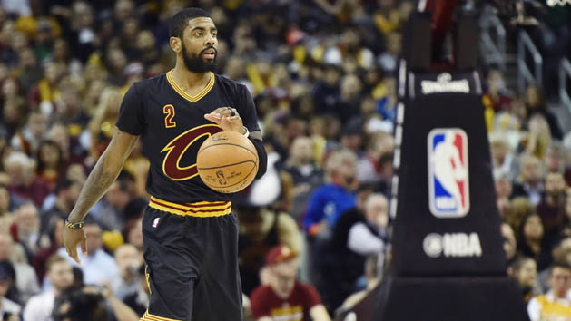 Dec 29, 2016; Cleveland, OH, USA; Cleveland Cavaliers guard Kyrie Irving (2) brings the ball up court against the Boston Celtics during the first quarter at Quicken Loans Arena. Photo Credit: Ken Blaze-USA TODAY Sports