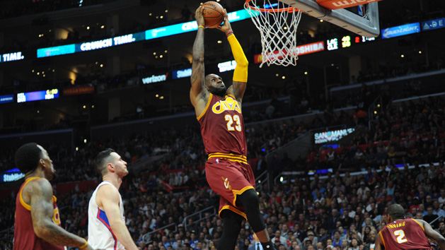 LeBron James (23) may not play Monday night. Photo Credit: Gary A. Vasquez-USA TODAY Sports