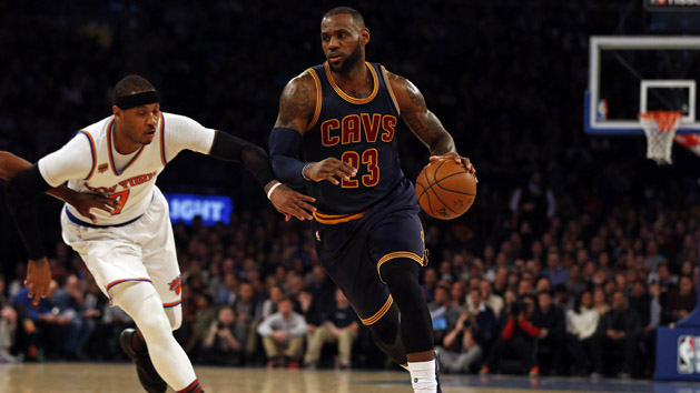 Dec 21, 2016; Cleveland, OH, USA; Cleveland Cavaliers forward LeBron James (23) drives to the basket against Milwaukee Bucks forward Jabari Parker (12) during the first quarter at Quicken Loans Arena. Photo Credit: Ken Blaze-USA TODAY Sports
