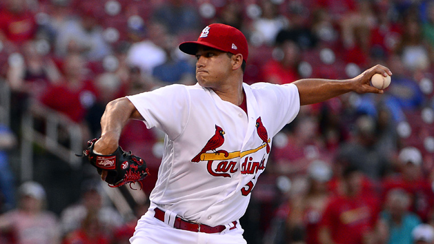 Jun 13, 2017; St. Louis, MO, USA; St. Louis Cardinals starting pitcher Marco Gonzales (56) pitches during the first inning against the Milwaukee Brewers at Busch Stadium. Photo Credit: Jeff Curry-USA TODAY Sports