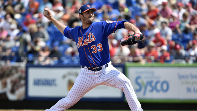 Mar 5, 2017; Port St. Lucie, FL, USA; New York Mets starting pitcher Matt Harvey (33) throws against the St. Louis Cardinals during a spring training game at First Data Field. Photo Credit: Steve Mitchell-USA TODAY Sports