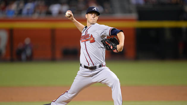 Aug 25, 2016; Phoenix, AZ, USA; Atlanta Braves starting pitcher Matt Wisler (37) pitches during the first inning against the Arizona Diamondbacks at Chase Field. Photo Credit: Joe Camporeale-USA TODAY Sports