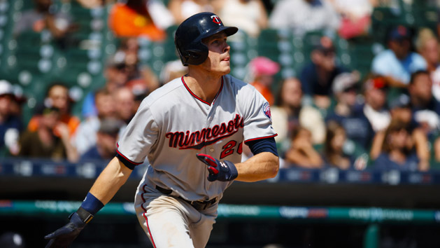 Jul 20, 2016; Detroit, MI, USA; Minnesota Twins right fielder Max Kepler (26) hits a home run in the ninth inning against the Detroit Tigers at Comerica Park. Photo Credit: Rick Osentoski-USA TODAY Sports