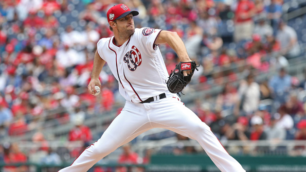 Aug 25, 2016; Washington, DC, USA; Washington Nationals starting pitcher Max Scherzer (31) pitches during the first inning against the Baltimore Orioles at Nationals Park. Photo Credit: Tommy Gilligan-USA TODAY Sports
