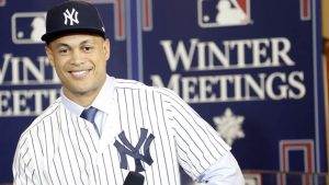 It’s official: Stanton joins Judge in pinstripes