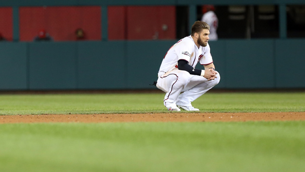 Will Bryce Harper (34) ever see a World Series with the Nationals? Photo Credit: Geoff Burke-USA TODAY Sports