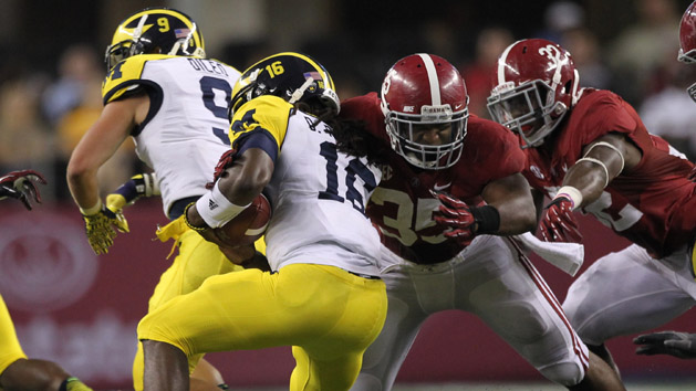 NCAA Football: Cowboys Classic-Alabama vs Michigan