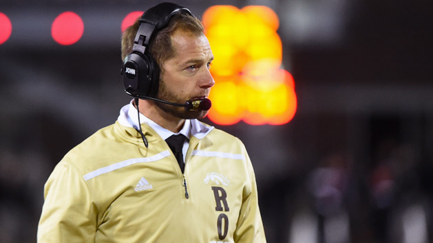 Nov 18, 2015; DeKalb, IL, USA; Western Michigan Broncos head coach P.J. Fleck during the second quarter against the Northern Illinois Huskies at Huskie Stadium. Photo Credit: Mike DiNovo-USA TODAY Sports
