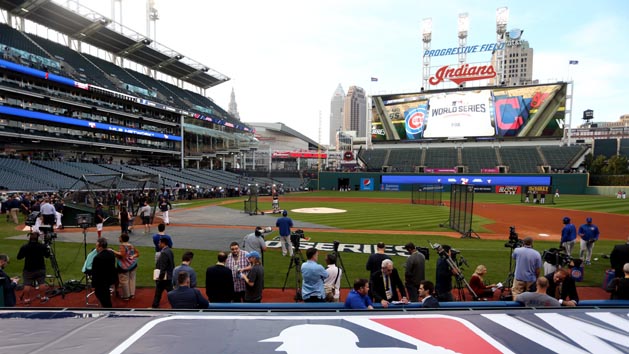 Nov 2, 2016; Cleveland, OH, USA; A general view before game seven of the 2016 World Series between the Chicago Cubs and the Cleveland Indians at Progressive Field. Photo Credit: Charles LeClaire-USA TODAY Sports