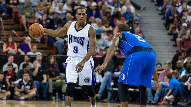 Rajon Rondo (9) is set to join the Bulls. Photo Credit: John Hefti-USA TODAY.