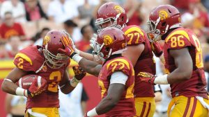Barkley, Woods set records as USC clobbers Buffs
