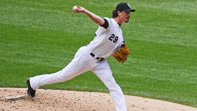 Jul 9, 2015; Chicago, IL, USA; Chicago White Sox starting pitcher Jeff Samardzija (29) delivers against the Toronto Blue Jays in the second inning at U.S Cellular Field. Mandatory Credit: Matt Marton-USA TODAY Sports