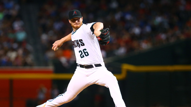 Jul 1, 2016; Phoenix, AZ, USA; Arizona Diamondbacks pitcher Shelby Miller against the San Francisco Giants at Chase Field. Photo Credit: Mark J. Rebilas-USA TODAY Sports