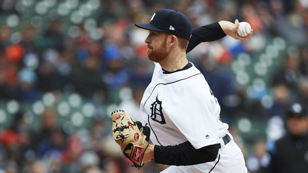 Apr 4, 2019; Detroit, MI, USA; Detroit Tigers pitcher Spencer Turnbull (56) pitches in the first inning against the Kansas City Royals at Comerica Park. Photo Credit: Rick Osentoski-USA TODAY Sports