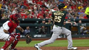A’s shut down OF Piscotty with intercostal strain