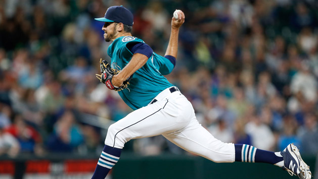 May 13, 2016; Seattle, WA, USA; Seattle Mariners relief pitcher Steve Cishek (31) throws out a pitch during the ninth inning against the Los Angeles Angels at Safeco Field. The Angels won 7-6. Mandatory Credit: Jennifer Buchanan-USA TODAY Sports