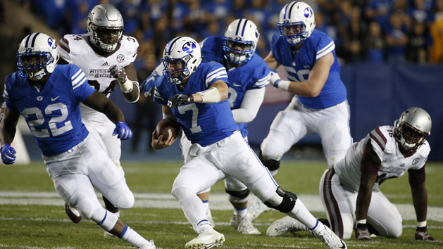Taysom Hill (4) will be BYU's starting QB when the Cougars open up at Arizona. Photo Credit: Russ Isabella-USA TODAY Sports