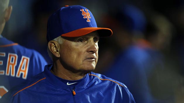 May 19, 2016; New York City, NY, USA; New York Mets manager Terry Collins (10) in the dugout during game against Washington Nationals at Citi Field. Photo Credit: Noah K. Murray-USA TODAY Sports