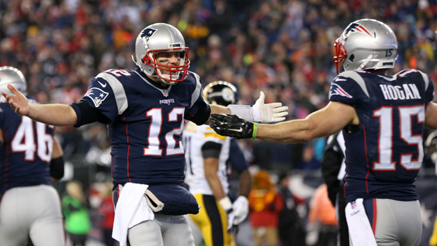 Dec 4, 2016; Foxborough, MA, USA; New England Patriots quarterback Tom Brady (12) gestures at the line of scrimmage during the first quarter against the Los Angeles Rams at Gillette Stadium. Photo Credit: Greg M. Cooper-USA TODAY Sports