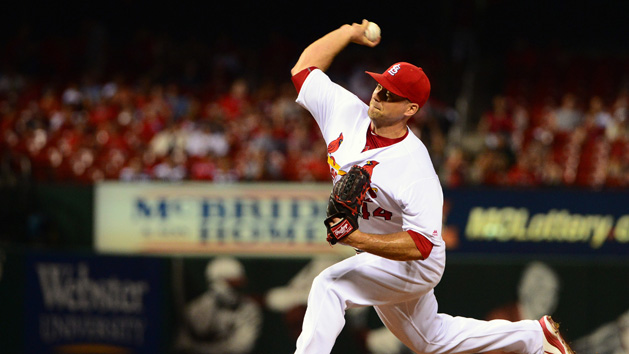Jul 18, 2016; St. Louis, MO, USA; St. Louis Cardinals relief pitcher Trevor Rosenthal (44) pitches to a San Diego Padres batter during the ninth inning at Busch Stadium. The Cardinals won 10-2. Photo Credit: Jeff Curry-USA TODAY Sports