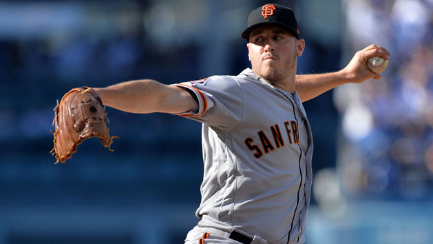 March 29, 2018; Los Angeles, CA, USA; San Francisco Giants starting pitcher Ty Blach (50) throws in the second inning against the Los Angeles Dodgers in the opening day game at Dodger Stadium. Photo Credit: Gary A. Vasquez-USA TODAY Sports