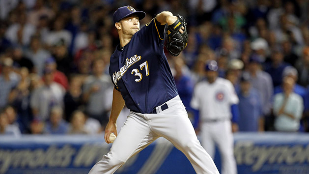 Sep 15, 2016; Chicago, IL, USA; Milwaukee Brewers relief pitcher Tyler Thornburg throws a pitch against the Chicago Cubs during the ninth inning at Wrigley Field. Photo Credit: Jerry Lai-USA TODAY Sports