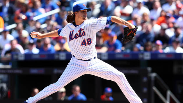 Jacob deGrom and the Mets take on Clayton Kershaw and the Dodgers. (Brad Penner-USA TODAY Sports)