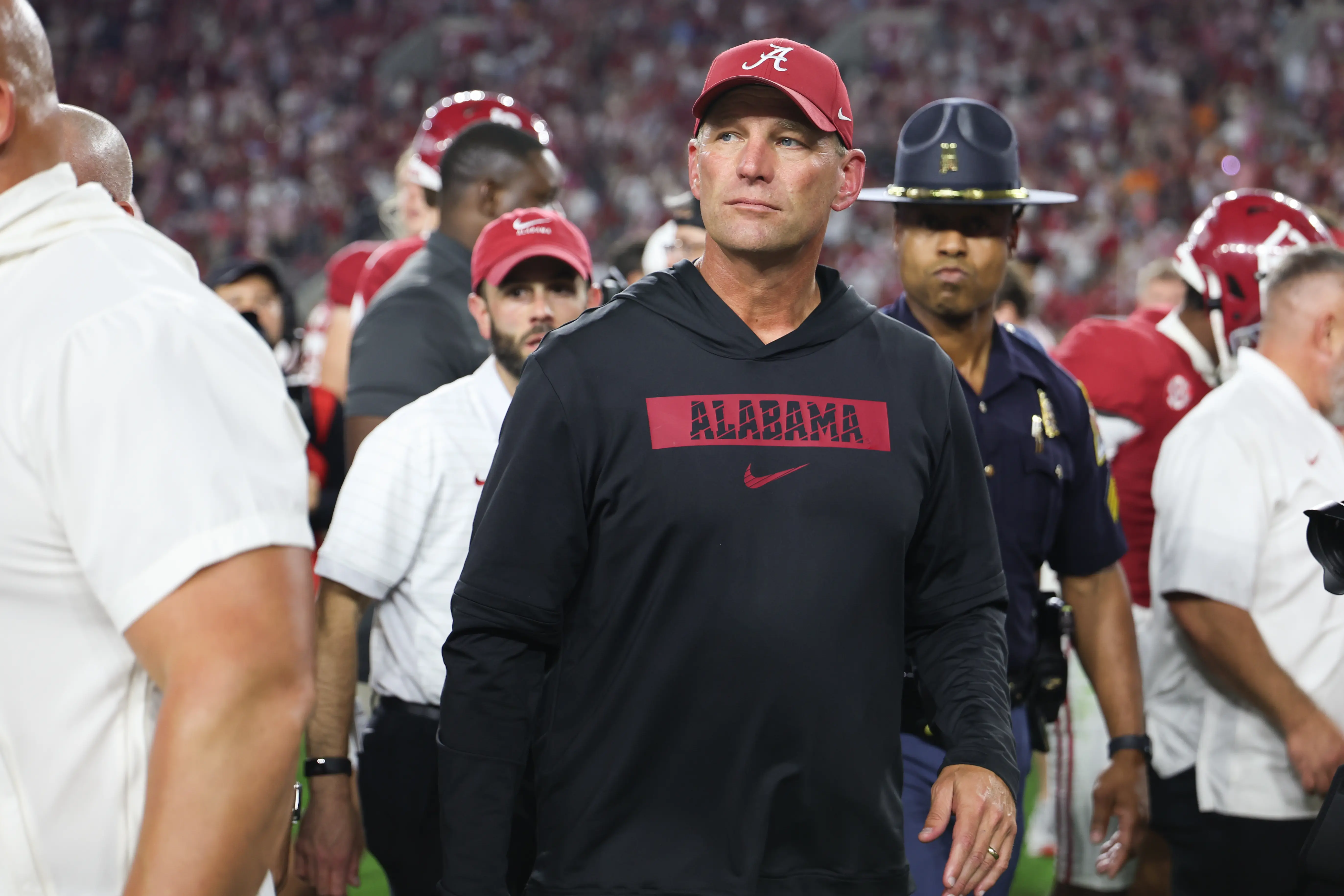 Alabama Crimson Tide head coach Kalen DeBoer