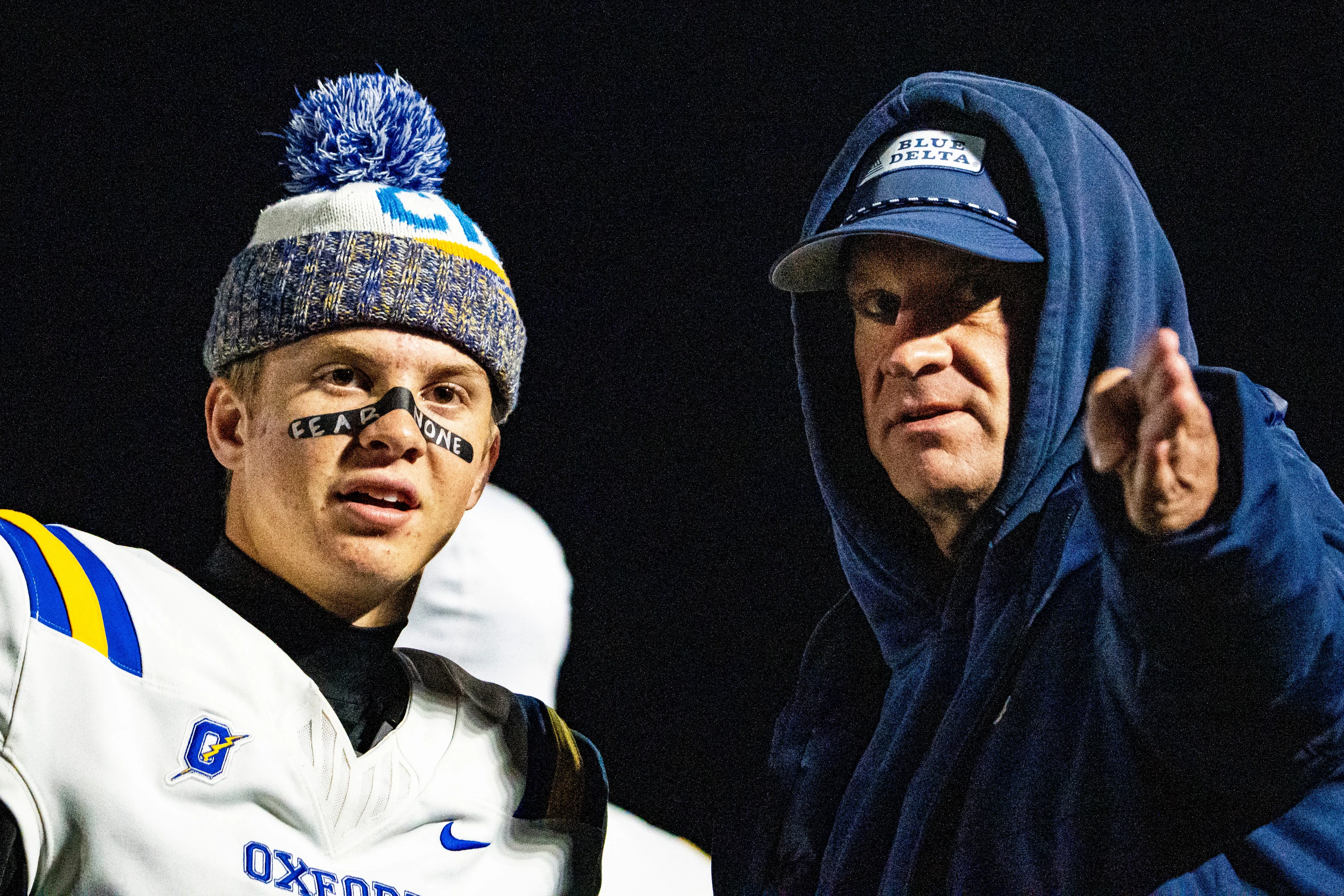 Oxford quarterback Knox Kiffin (13).